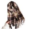 Autumn And Winter Premium Plaid Scarf Women'S Shawl Versatile Commuter Circle Yarn Tassel Imitation Cashmere Scarf
