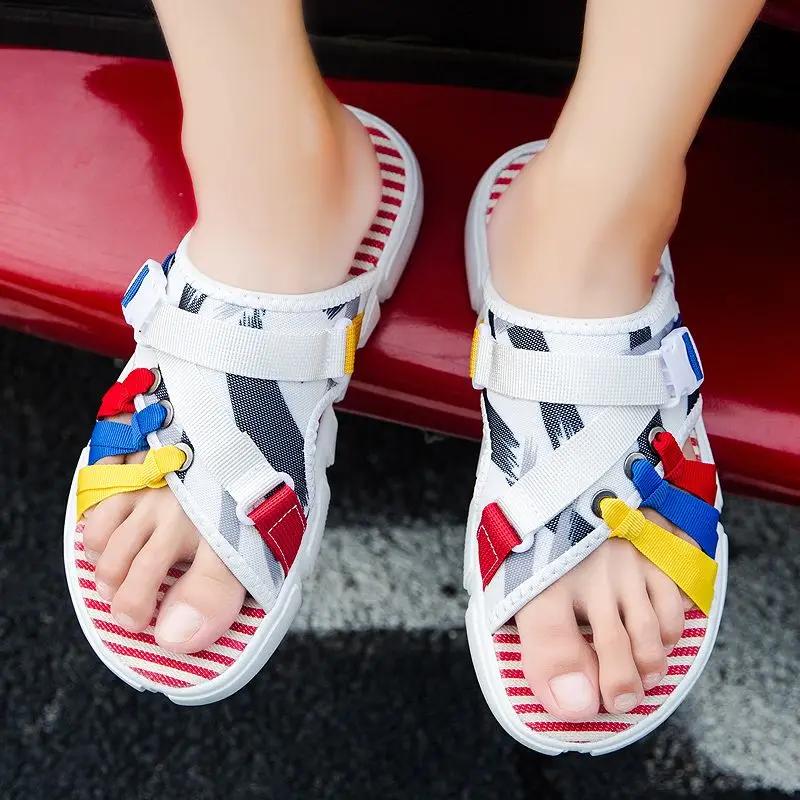 Fashion Men's Shoe Beach Slides Male Slipper Outdoor Shiatsu Flip Flops Cheap Shoes Liquidation Casual Elegant Designer Luxury Low Price