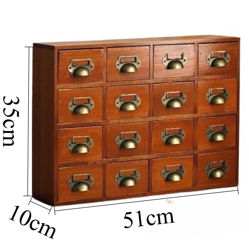 

Drawer Type Storage Box Wood Organizer Boxes Wooden Multifunctional Living Room Desk Case Bedroom Table Accessory Container коричневий