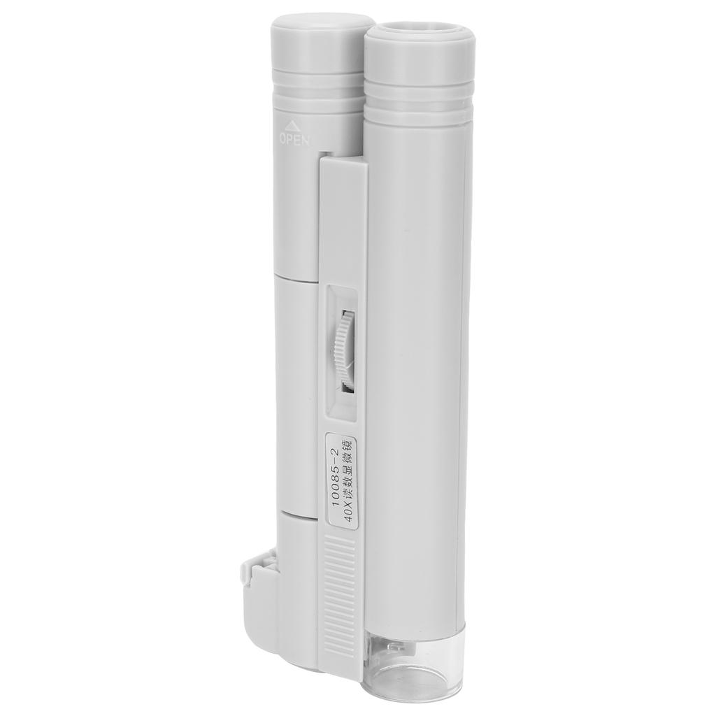 40X Professional Portable Microscope LED Magnifying Glass for Jewelry Identification