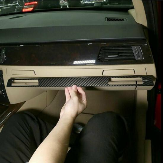 Water Cup Holder Frame Cover For BMW 3 Series E90 E92 E93 05-12 ABS Carbon Trim