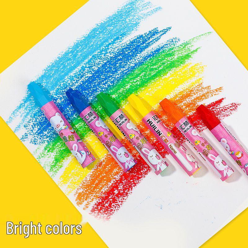 12-Color Oil Pastels Set: Non-Messy Crayons for Kids' Painting & Doodling