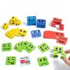 Kids Emotions Expression Game Wooden Cube Face Changing Board Cartoon Puzzle Toy Montessori Thinking Challenge Games