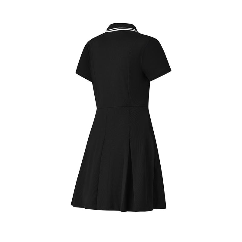 New FILA Golf Series Short Sleeved Dress Women's Pitch Black BK A11W525303F-BK