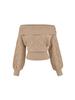 Women's One-Shoulder Sweater - New Korean Style, Waist-Cinching Casual Knit Top