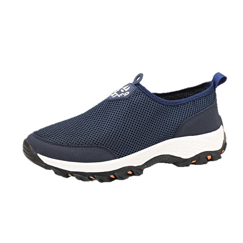 Outdoor stretch mesh hiking shoes breathable low-top lightweight hiking elderly shoes casual sports men's shoes