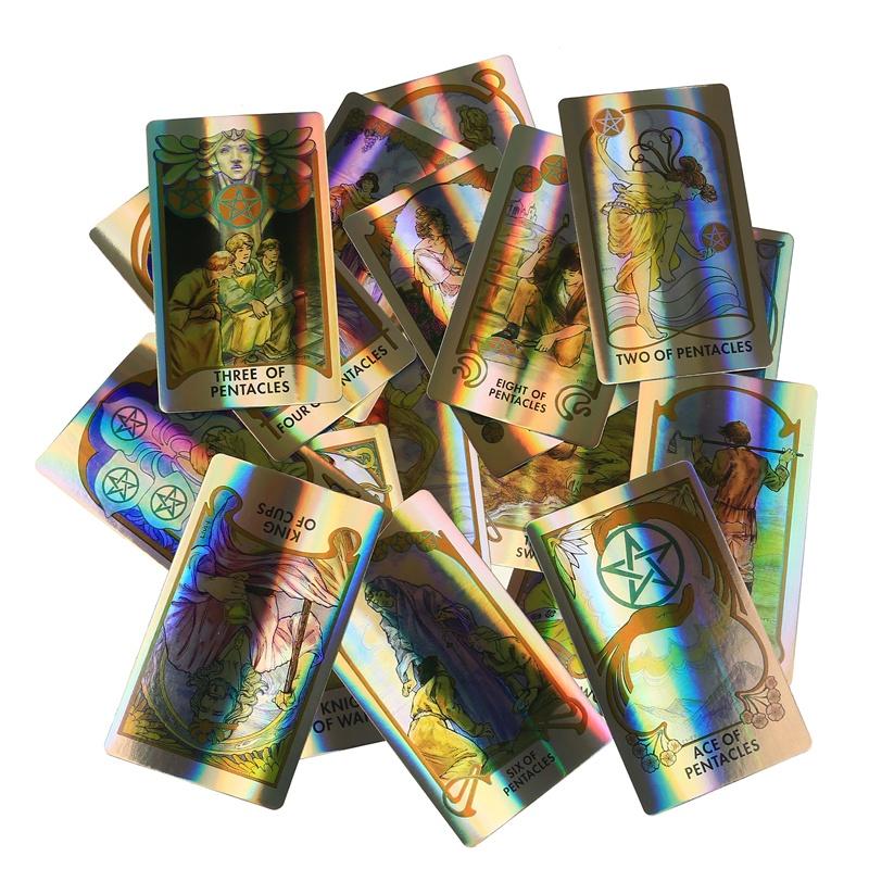 The Oracle of Ethereal Visions Holographic Tarot Deck Table Card Game for Adults and Children Fate Divination