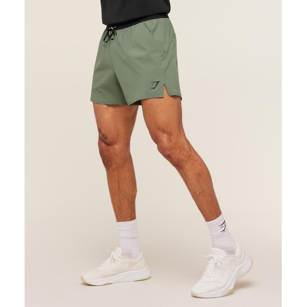 Gymshark Weekend Shorts Gs Unit Green A5b3q Ecjf