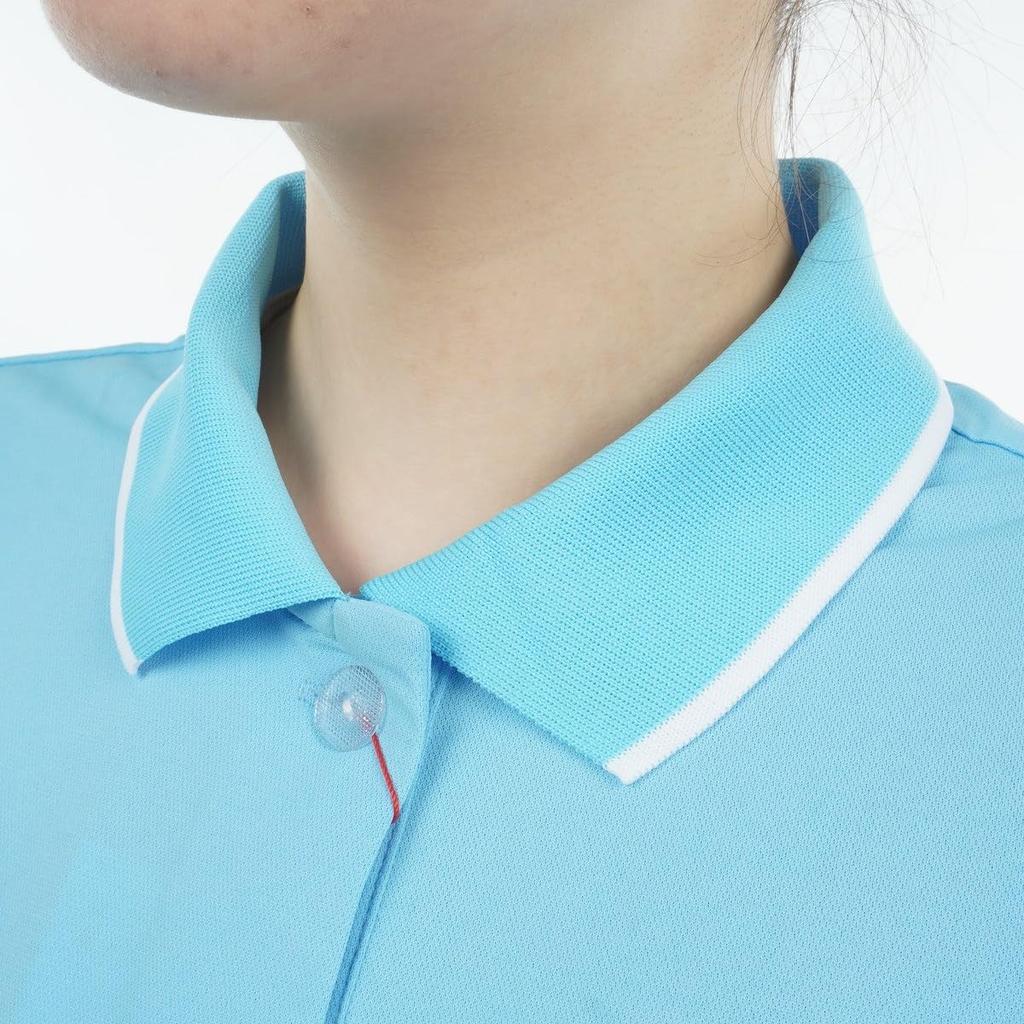 Golf Sweat Absorbent Quick Drying Sleeveless Polo Shirt UV 2 [New Balance] Women's (Oversized, Protection, Stretch) / 012-4160502 110_Blue [L]