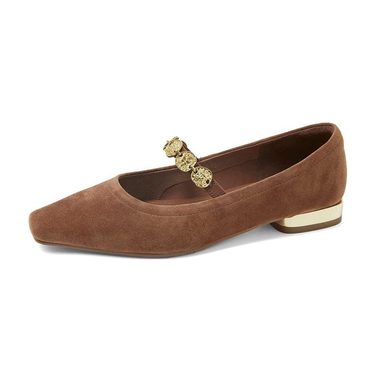 

Квадратный каблук 2025 осень новинка обувь Duobao ретро Мэри Джейн женские туфли-лодочки женские с мягкой кожаной подошвой 39