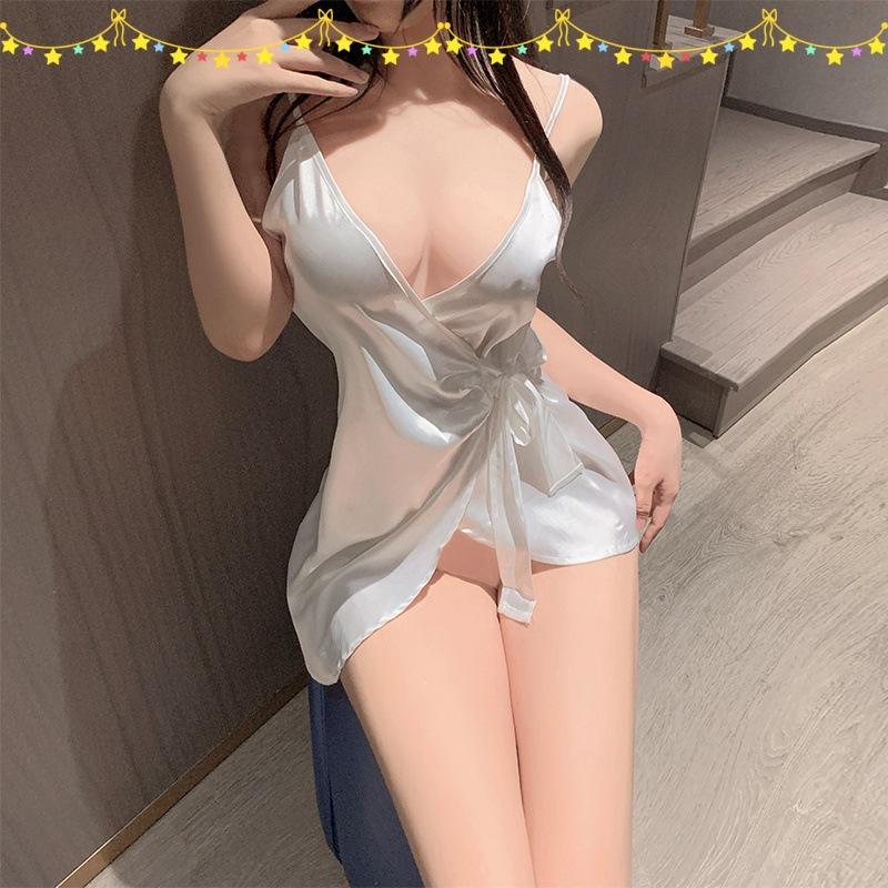 Ye Shengxian's sexy and romantic underwear, pure desire halter dress, qqny pajamas, uniform, seductive clothing, romantic and fun sleeping dress