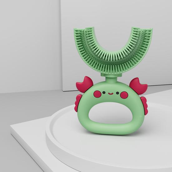 U-shaped Toothbrush Manual Easy To Use Cute Shape Soft Bristle Adorable Clean Silicone U-shaped Children Toothbrush for Child