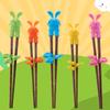 1 Paar Kinder Holz Essstäbchen Cartoon Kinder Essstäbchen Lernen Einfach zu Benutzen Trainings Essstäbchen für Kinder