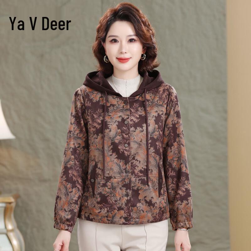 Yalu Fashion Mom's Autumn Hooded Casual Jacket