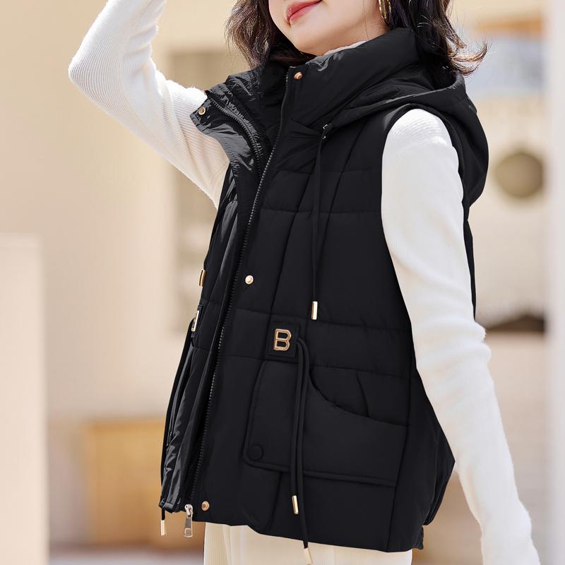 Winter Sleeveless Parka Woman Outerwears Fashion Thick Warm Women's Jackets