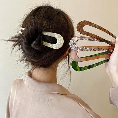 Sour Vinegar U-Shaped Retro Hairpin: Simple Chinese Style Hair Fork for Cheongsam, All-Match Hair Accessories