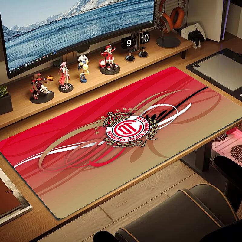Deportivo Toluca FC Color Mouse Pad Large Gaming Table Cushion Non-slip Laptop Tablet Big Mousepad XXL Mat Mini PC Playmat With Lock edge