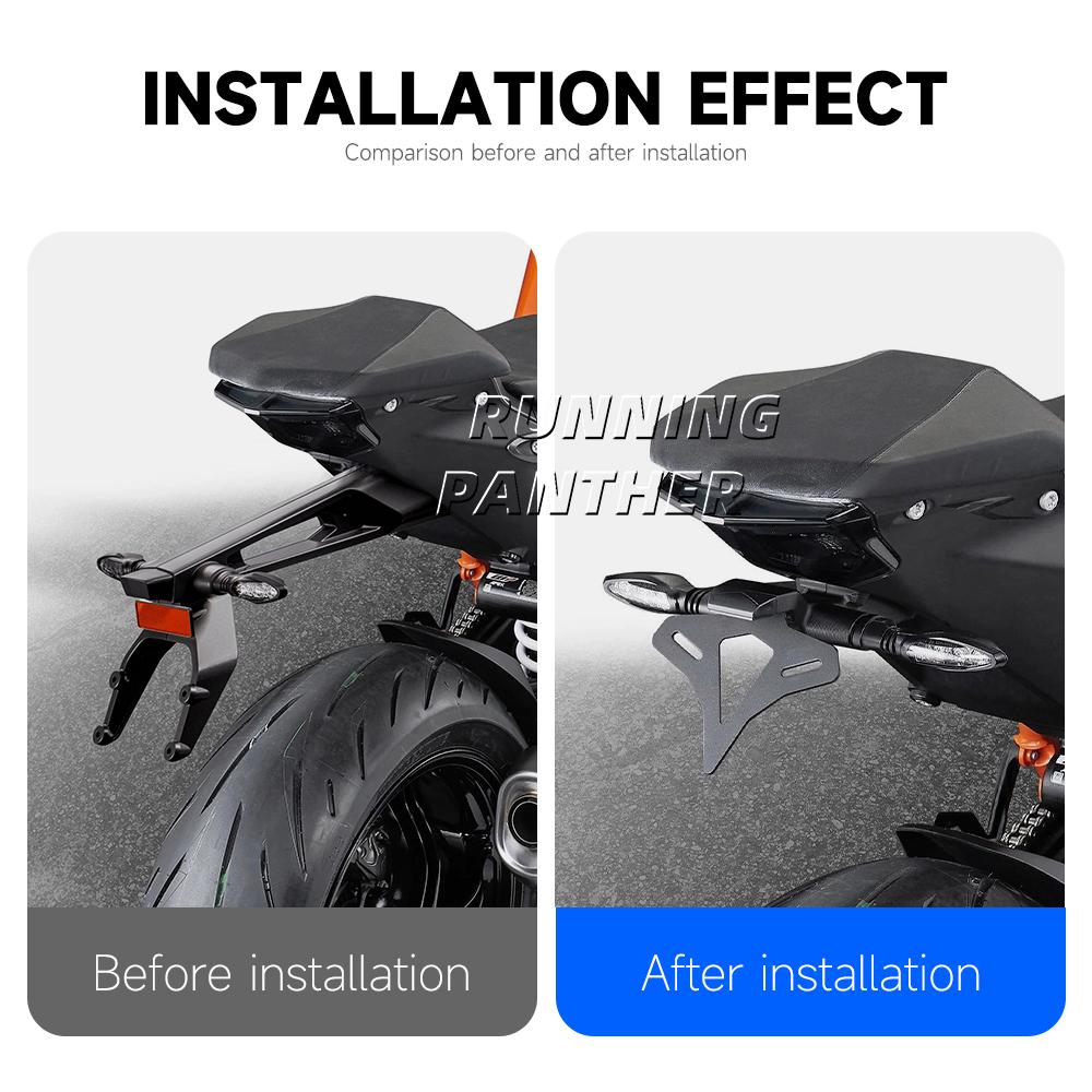 For 1290 SuperDuke R 2020 2021 2022 2023 2024 Motorcycle Rear Short Tail Stock Tidy License Plate Holder Tailstock Bracket Kit