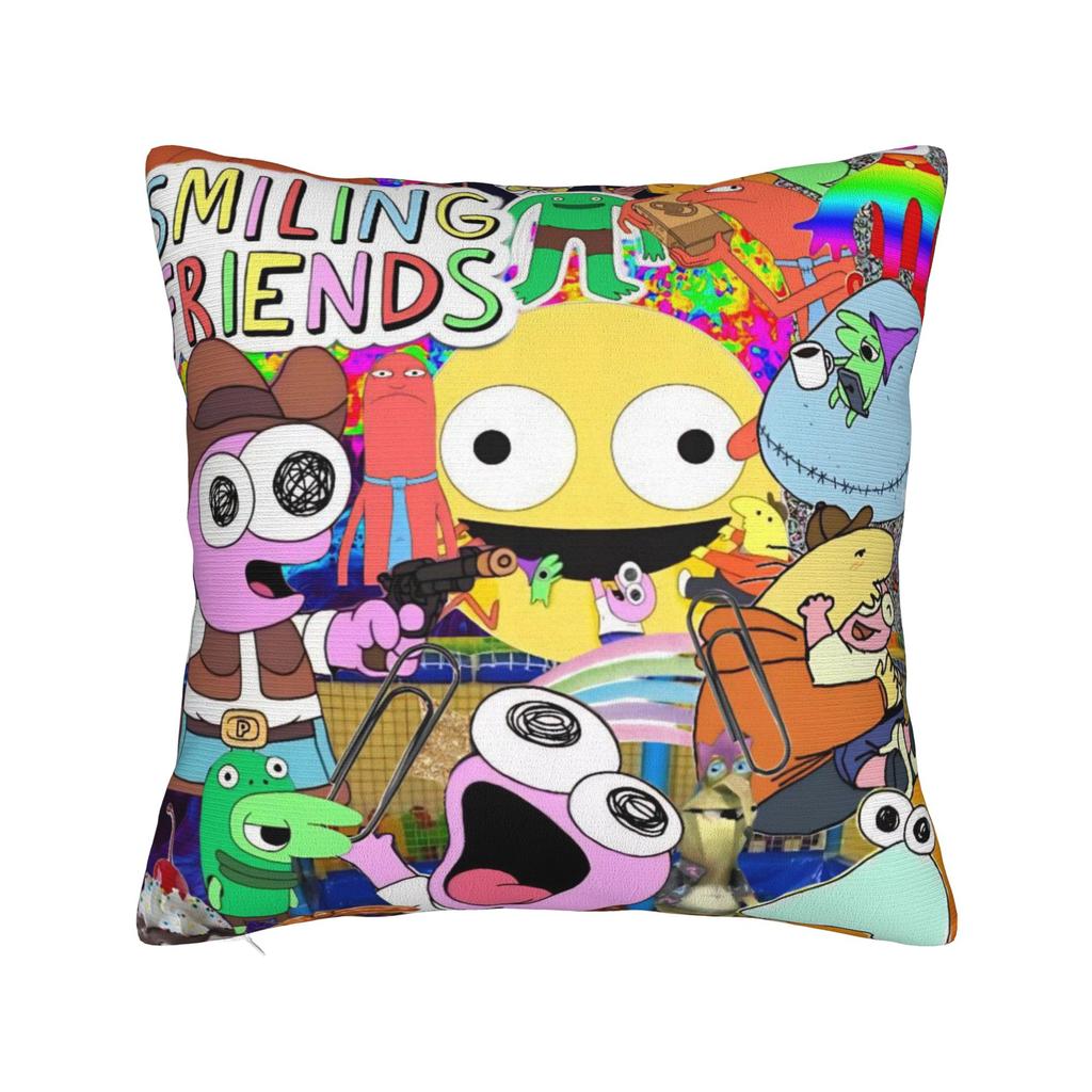 Smiling Friends Pim and Charlie Pillow Cover Printing Cushion Cover Decorative Throw Pillow Case Cover Home Multi-Size