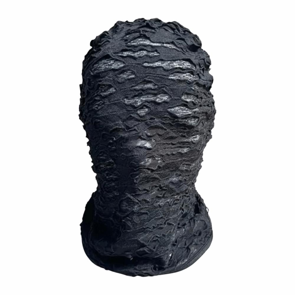 Black Color Full Ski Mask No Hole Design Head Cover Hat Fashion Balaclava Cap Cosplay Events