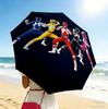 Power Rangers 8 Ribs 3Fold Black Glue Uv Protection Umbrella Sun Protection Rainproof Compact Folding Umbrella For Travel Daily Use C924132