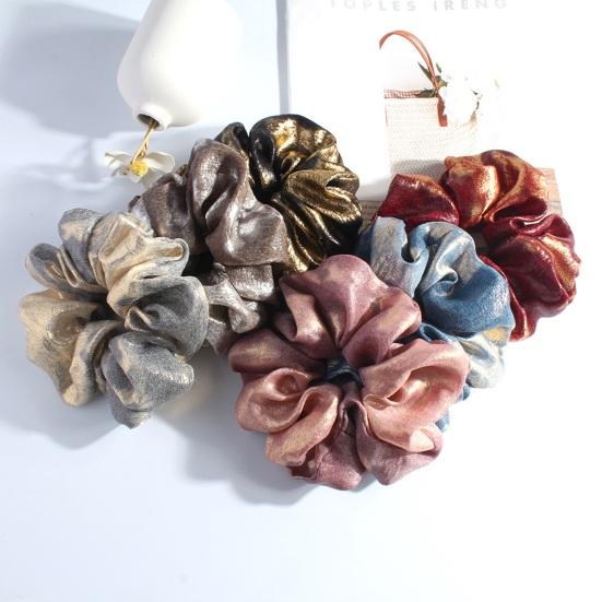 Women Hair Band Adjustable Elastic Hair Tie Pleated Design Large Size Hair Rope Bun Ponytail Holder Hair Accessory