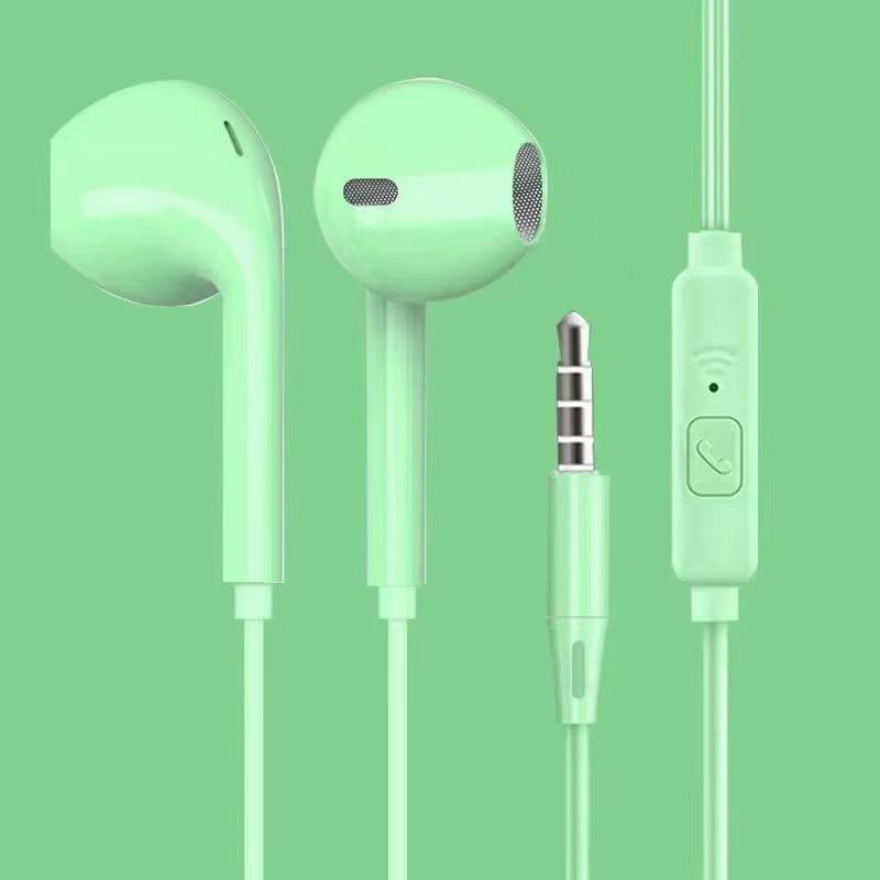 Macaron 3.5mm Wired In-Ear Headphones with Microphone & Heavy Bass