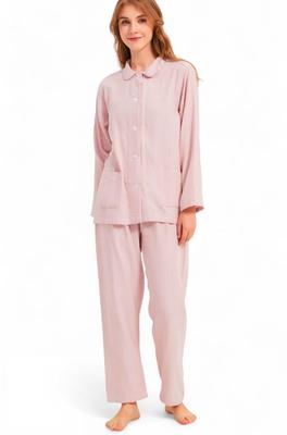 Long Sleeves and Gauze for a Soft Perfect for Spring and Perfect for Hospital and Cenoterico CR39 Pink Size Women's Pajamas, Pants, Double-layered