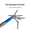 6-Piece 50mm Anti-Slip Phillips Screwdriver Bit Set with Blue Rubber Sleeve for Electric Screwdrivers.