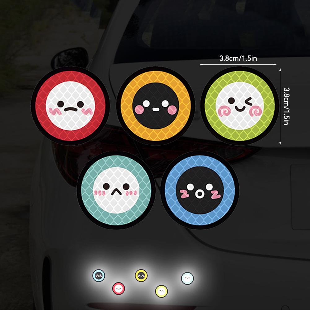 

5 шт./компл. красочный мотоциклетный шлем водонепроницаемая наклейка сердца бабочки звезды ночной предупреждающий знак светоотражающая наклейка внешние аксессуары Emoji