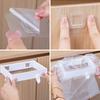 Foldable Trash Bag Holder Wall-Mounted Kitchen Garbage Bag Organizer Hanging Plastic Bag Film Storage Rack Container Dispenser