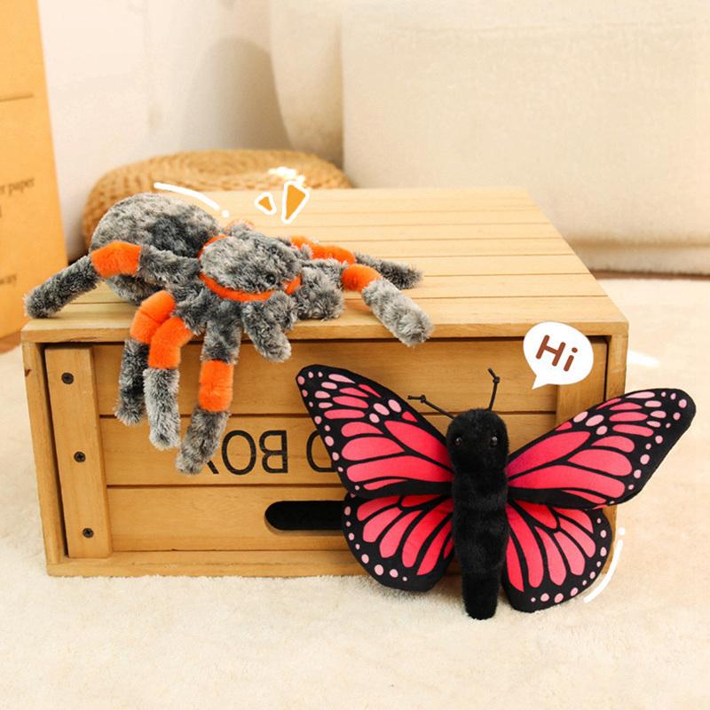 15cm New Arrival Cute Realistic Insect Plush Toys Small Ladybug Ant Butterfly Bee Stuffed Animals Lifelike Plushies Soft Doll