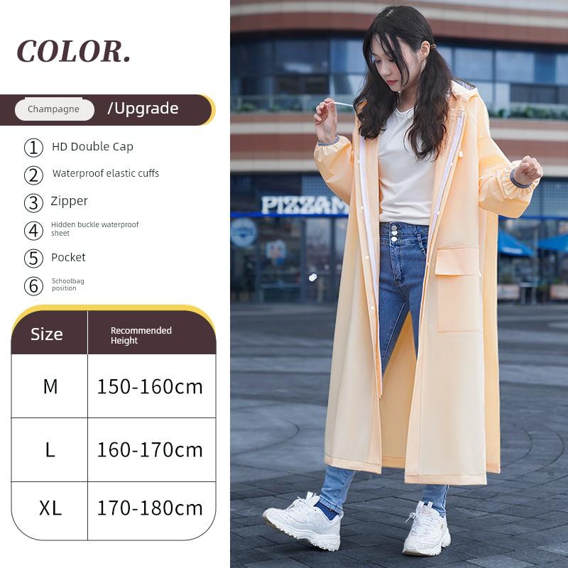 Raincoat for Electric Scooters, Women's Long Full-Body Raincoat, Storm-Proof, 2026 New Model, Adult Outerwear, One-Piece Design