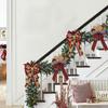 2pcs Rustic Christmas Plaid Bowknot Set Elegant Christmas Wreaths Bow  Home Xmas Decor