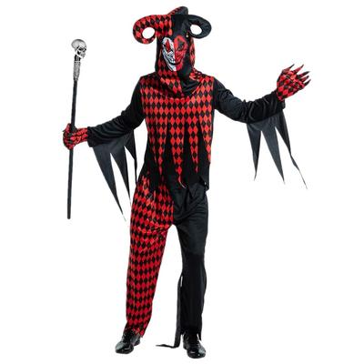 Men Clown Costume Fancy Dress Cosplay Halloween Party Funny Outfit for Adult
