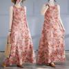 Women's Long Skirt Summer New Round Neck Printed Dress
