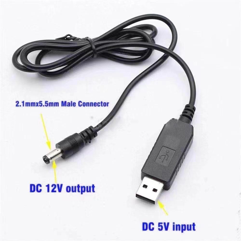 USB To DC 5V/9V/12V Step Up Converter Cable Multi-Function Voltage Conversion Cord with 8 Adapter Plugs