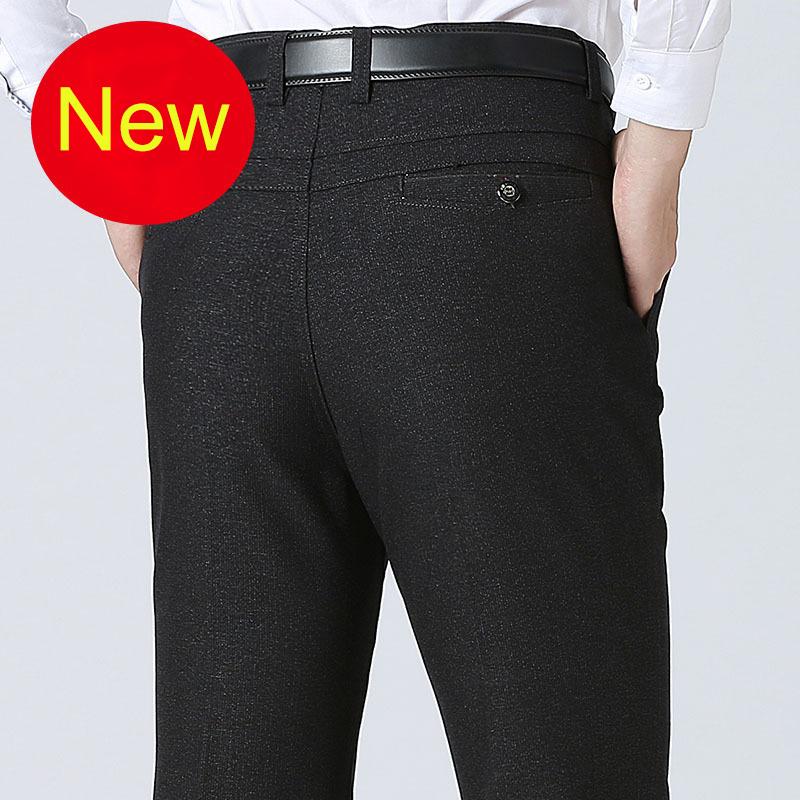 

Мужские дышащие повседневные брюки, хлопковые легкие прямые брюки с высокой талией для мужчин, удобная посадка, свободные деловые рабочие классические брюки с карманом 40