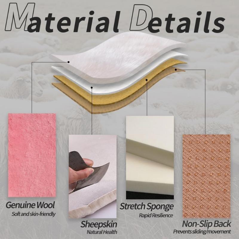 Sheepskin Car Seat Cushion Seat Covers Universal Fur Car Seat Cushion Winter Warm Car Seat Cover Automobile Interior Accessory