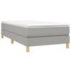 Box Spring Bed with Mattress Light Grey 90 X 200 Cm Fabric
