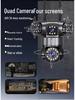 8MP Four-Lens Solar 4G Night Vision Outdoor Camera - Wireless, Remote Surveillance