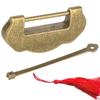 Zinc Alloy Antique Lock Ming Qing Dynasty Retro Style Door Cabinet Lock with TasselBronze
