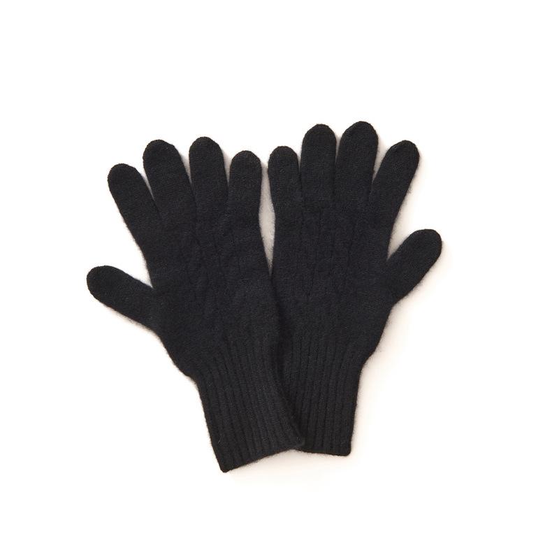 Women's 100% Pure Cashmere Split Finger Winter Gloves - Warm, Thick, Outdoor Five Finger Design