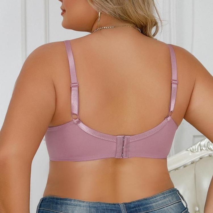 Plus Size Lace Bralette Women Thin Brassiere with Wire No Foam Pad 75C 80D 100C 105D