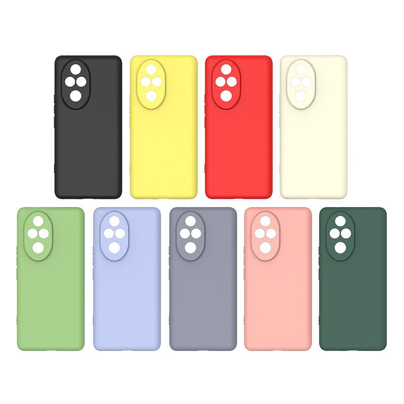 Suitable for Honor 500pro Imitation Raw Liquid Silicone Mobile Phone Case Tpu Honor X60 Solid Color Flocking Protective Case