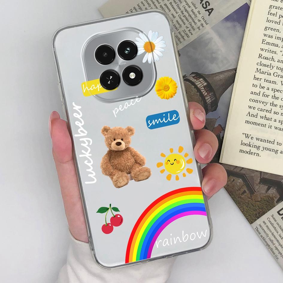 Casing For Oppo F27 A60 A40 Narzo N61 Reno 12F Realme 12 13 Case TPU Clear Silicone Beautiful Rainbow Premium Protection Cover For OPPO Anti Drop Capa
