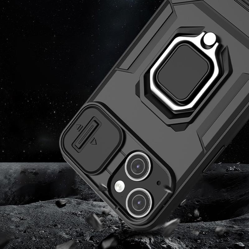 Armor Case For iPhone 16 15 14 Pro Max Plus Heavy Duty Shockproof Anti-Scratch With Ring Holder Phone Cover