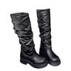 Yunfu 2025 New Autumn and Winter Knight Boots Women's Versatile Lightweight Sports Boots Lightweight Thick-soled Heightening Martin Boots