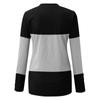 Women's Gradient Color T-shirt Round Neck Pullover Button Long Sleeve Fashion Slim Top