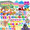 165PCS Party Favors Toy Carnival Celebration Popular Fidget Toys Party Bags Fillers Pinata Toys for Kids Birthday Gift